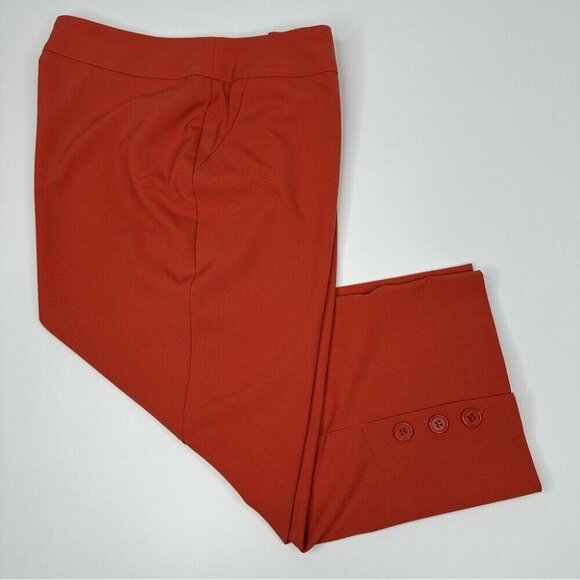 Insight NY Women's Orange Mid-Rise Straight Leg Business Casual Pant 6/W31/L20.5 - Picture 2 of 12